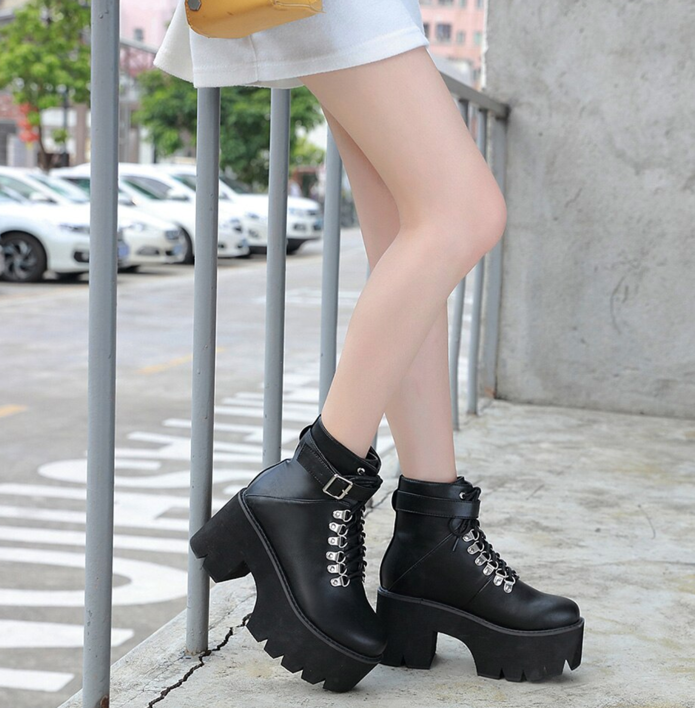 Chunky Heels Chain Boots
