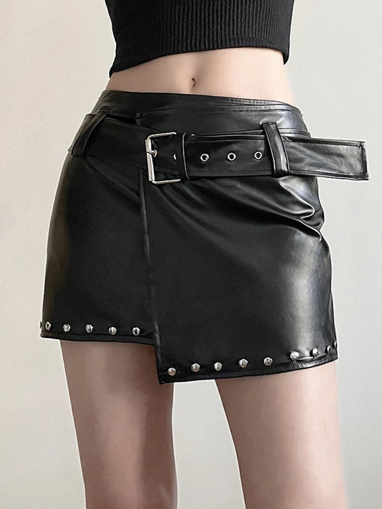 Cyber Punk Pu Skirt