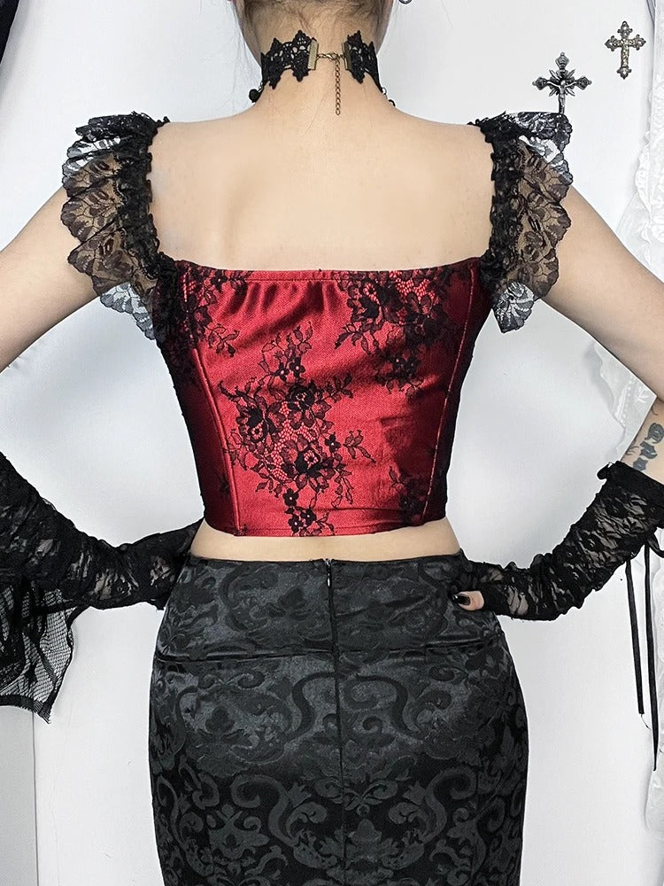 Lace Off The Shoulder Corset Top