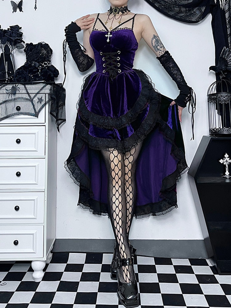 Purple Flowy Bodycon Dresses