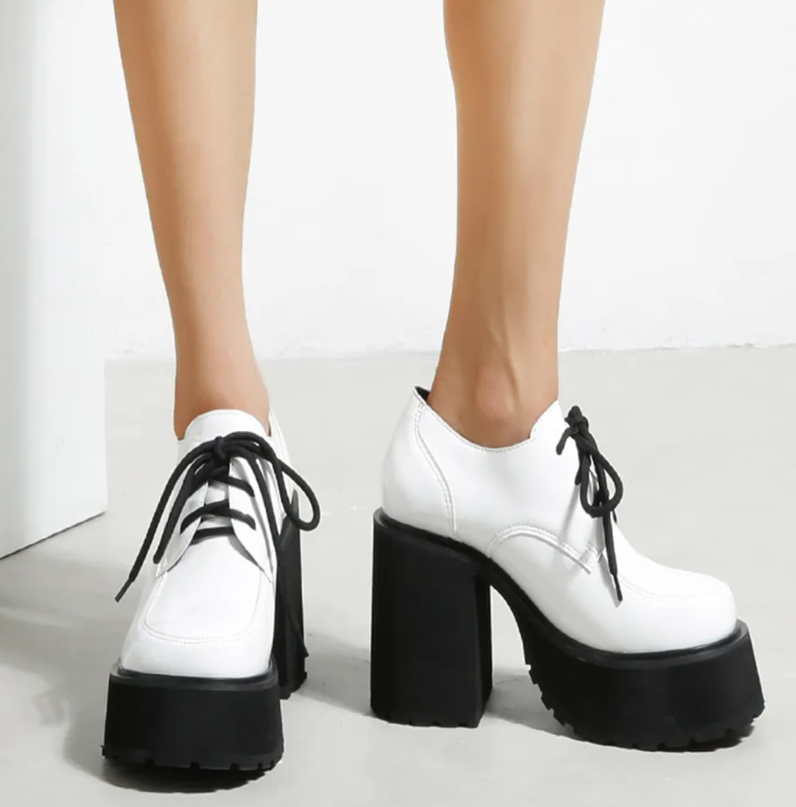 White Chunky Loafers