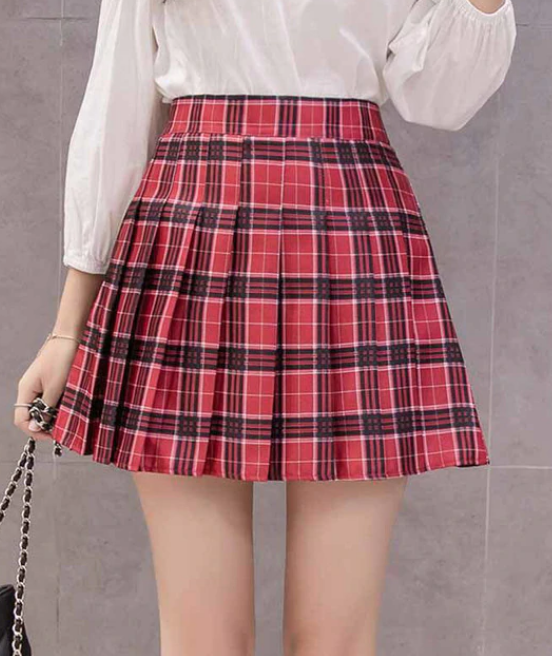 High Waist Pleated Skirt