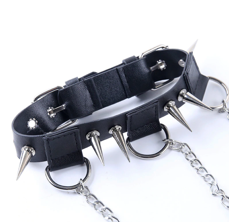 Suspenders Chest Metal Chain Belt