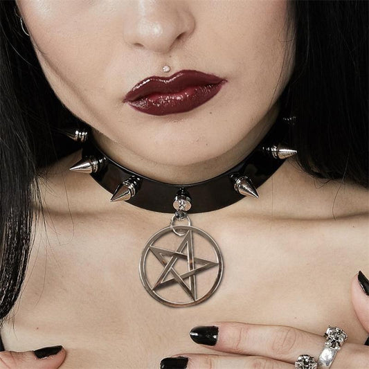 Choker Metal Pentagram