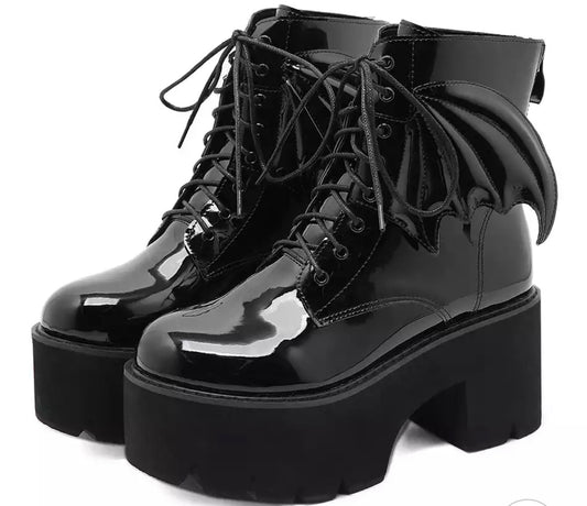 Bat Wing Ankle Boots