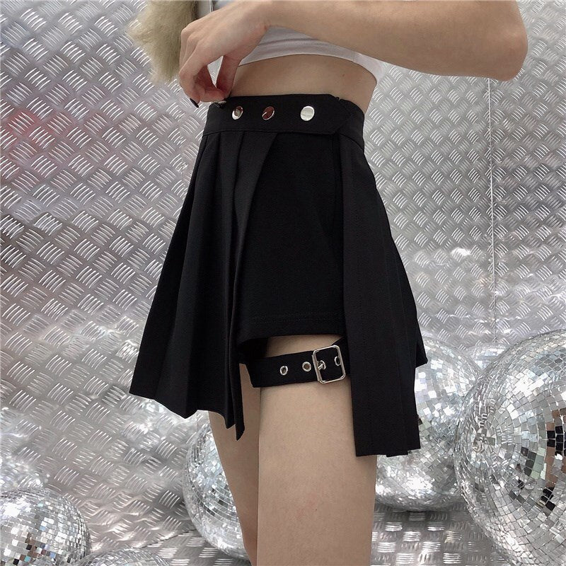 Side Open Mini Skirt