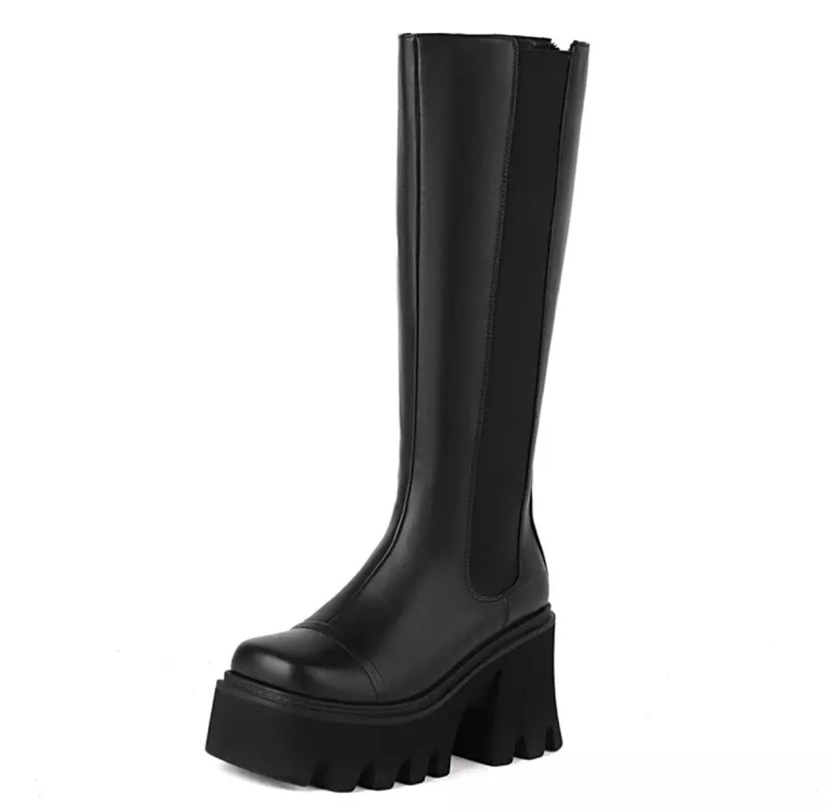 Platform Knee High Boots Grungechy