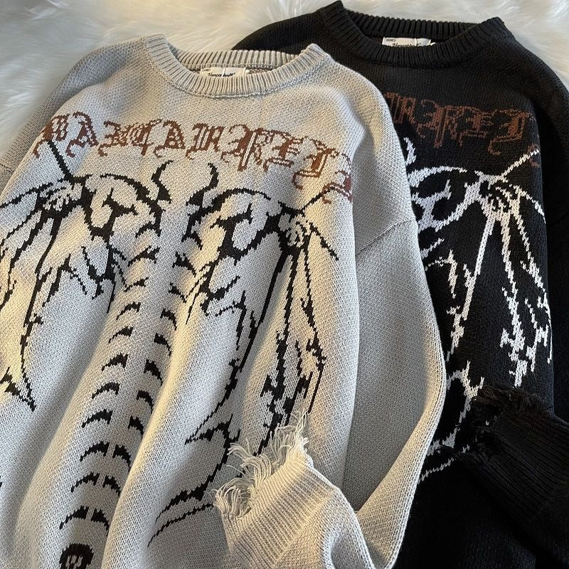 Bat Skeleton Knitted Sweater