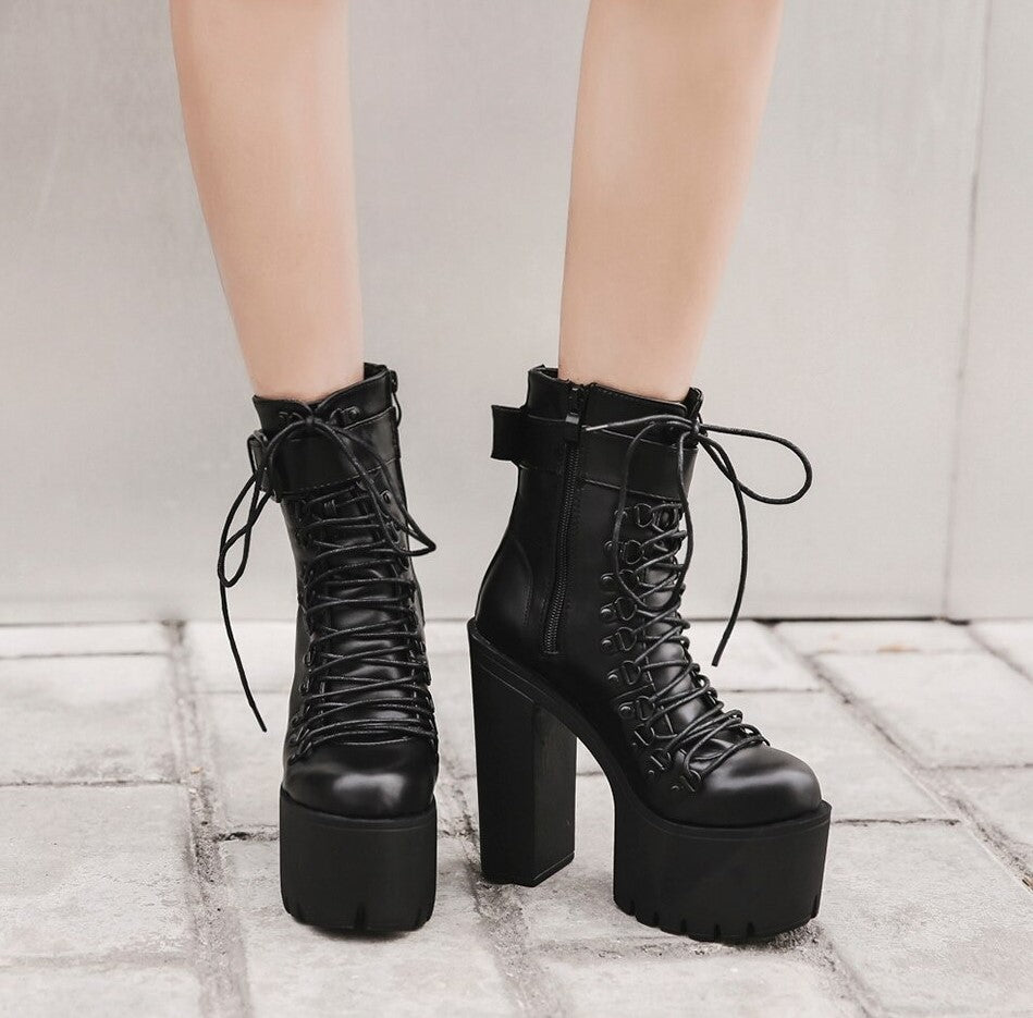 Metal Buckle Boots