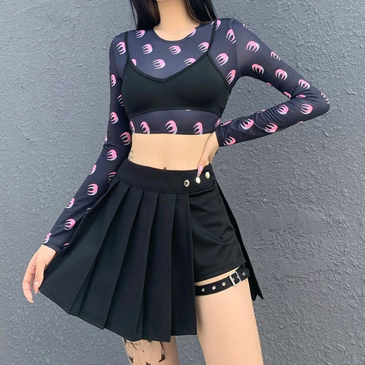 Side Open Mini Skirt